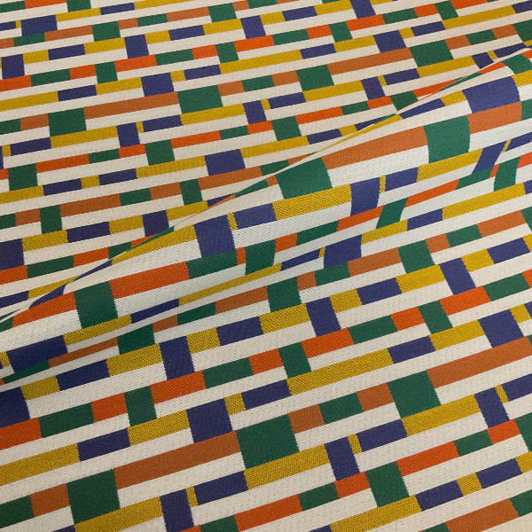 Mayer Metal Strips Dreamsicle Sunbrella Upholstery Fabric