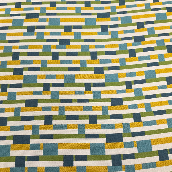 Mayer Metal Strips Springtime Green Sunbrella Upholstery Fabric