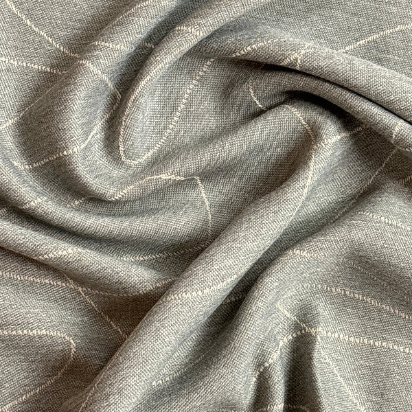 Mayer Motif Pewter Gray Upholstery Fabric Yardage