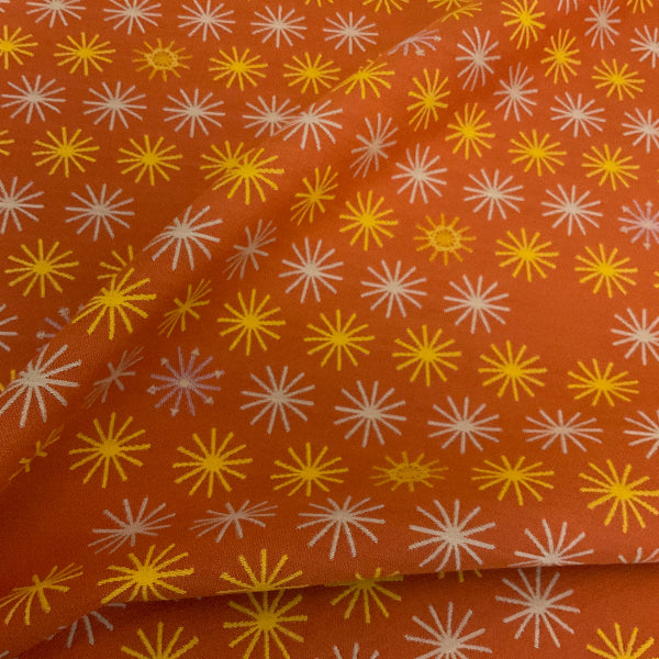 Mayer Spokes Sunset Orange Outdoor Upholstery Fabric