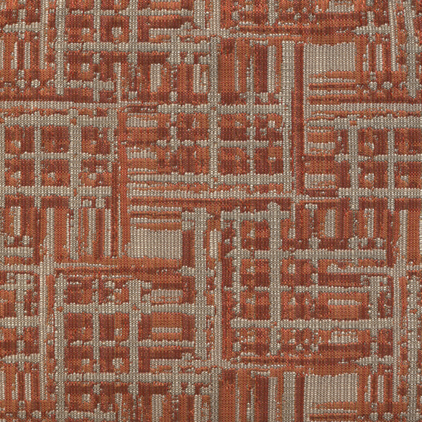 Remnant of Paul Brayton McGuire Tangerine Upholstery Fabric