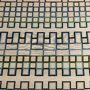 Momentum Borders Wind Gray Upholstery Fabric