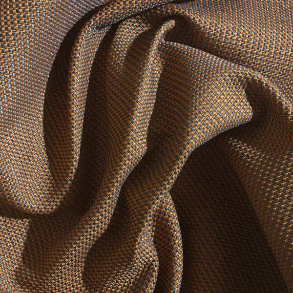 Momentum Grid Ember Upholstery Fabric Yardage