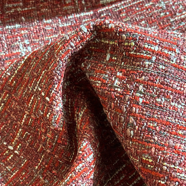 Momentum Multitone Scarlet Upholstery Fabric Yardage