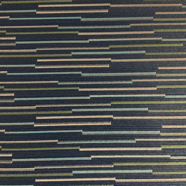 Momentum Strut Climate Stripe Blue Upholstery Fabric