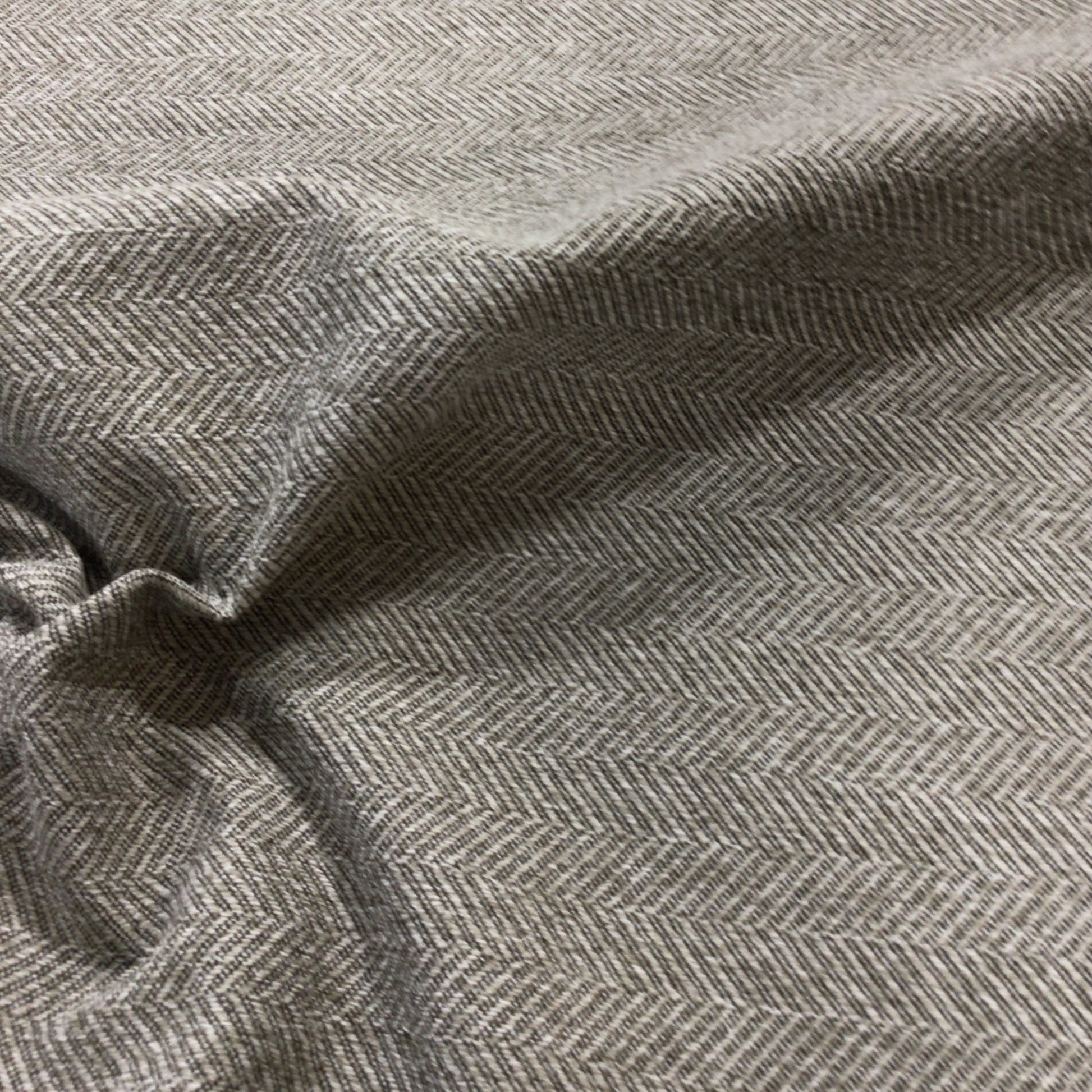Richloom Fabrics Mont Blanc Gray Herringbone Stripe Upholstery Fabric