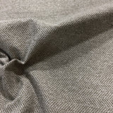 Mont Blanc Gray Herringbone Stripe Upholstery Fabric