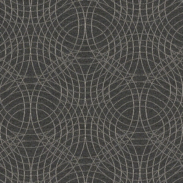 CF Stinson Concentric Outline Gray Upholstery Fabric