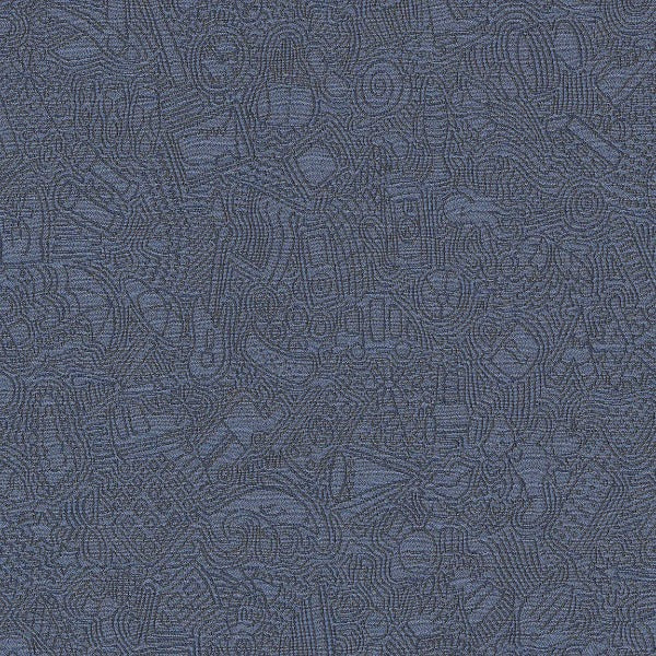 CF Stinson I Spy Indigo Blue Upholstery Fabric