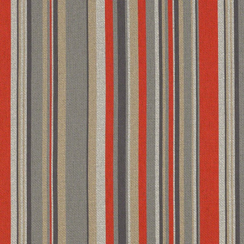 CF Stinson Jillian Fireball Red Stripe Upholstery Fabric