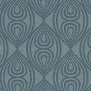 Anzea Mirrored Images Pier Blue Upholstery Fabric