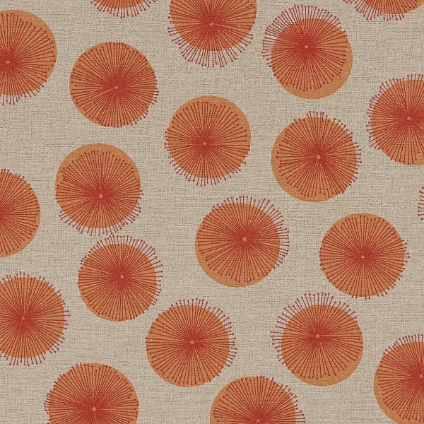 Remnant of CF Stinson Petal Dots Wild Fire Upholstery Vinyl