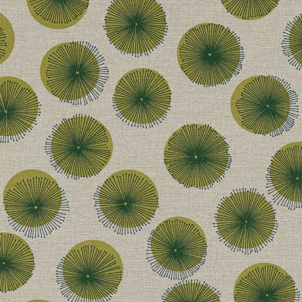 Remnant of CF Stinson Petal Dots Endive Upholstery Vinyl