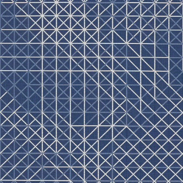 CF Stinson Power Grid Lapis Upholstery Fabric
