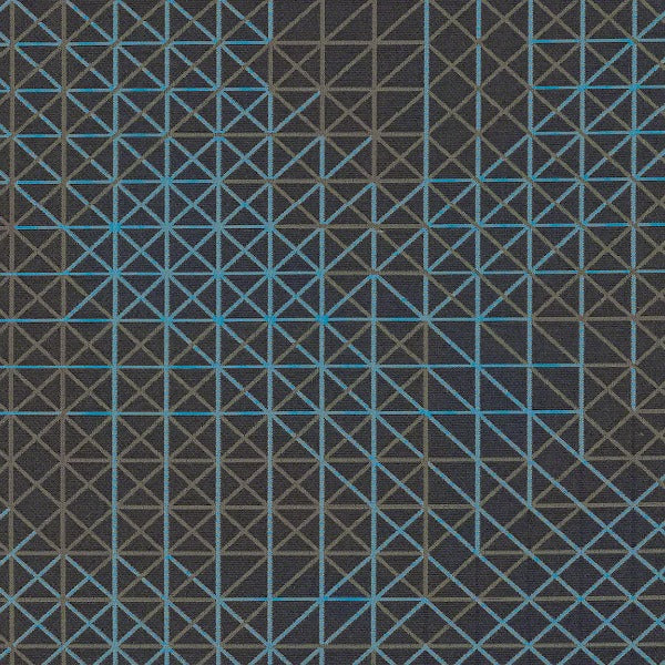 Remnant of CF Stinson Power Grid Sapphire Upholstery Fabric