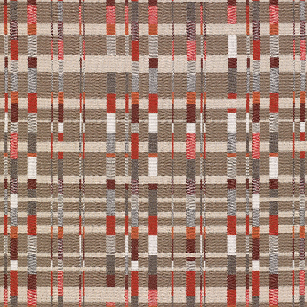 Remnant of CF Stinson Rhythm Crimson Sunbrella Upholstery Fabric
