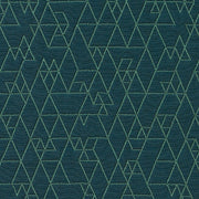 Remnant of CF Stinson Rubric Teal Upholstery Fabric