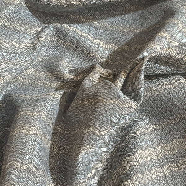 Pallas Flame Slate II Chevron Upholstery Fabric Yardage
