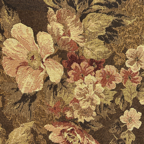 Pastel Black Garden Upholstery Fabric