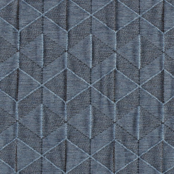 Remnant of HBF Quilted Comfort Blue Elderberry Upholstery Fabric