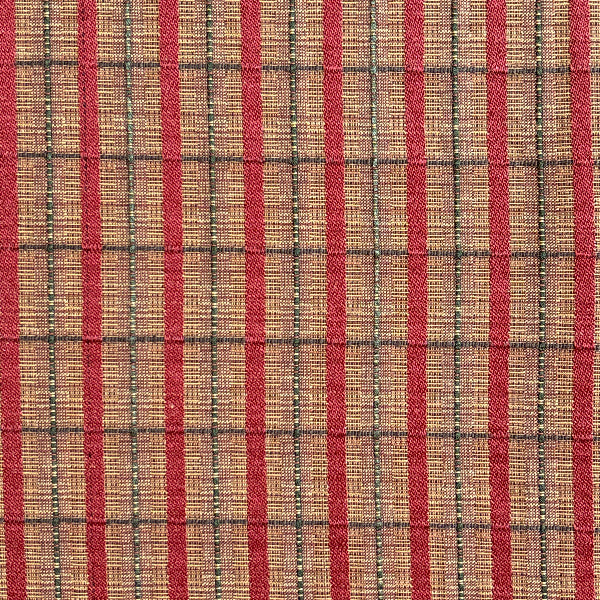Red Green Stripes Upholstery Fabric
