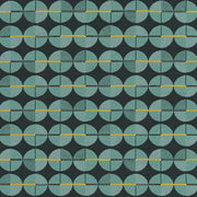 Remnant of Arc-Com Tick Tock Mint Upholstery Fabric