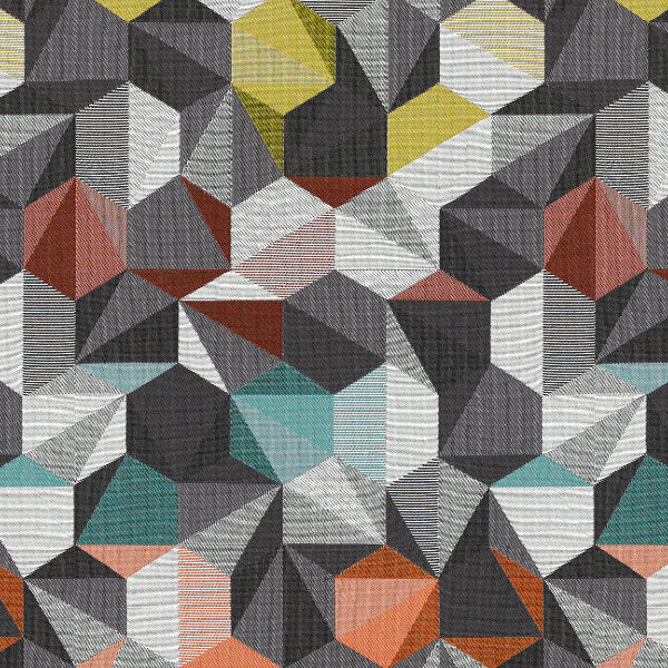 Remnant of CF Stinson Hexie Rio Upholstery Fabric