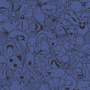 Remnant of Designtex Beguiled by the Wild Blue Gecko Upholstery Vinyl