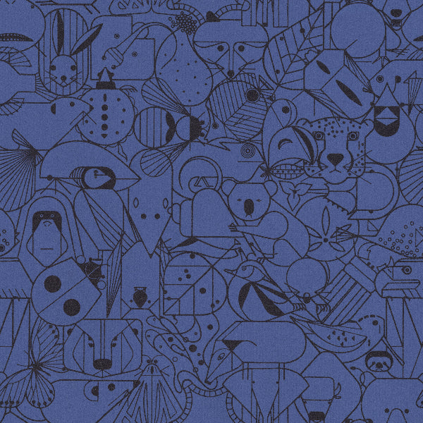 Remnant of Designtex Beguiled by the Wild Blue Gecko Upholstery Vinyl