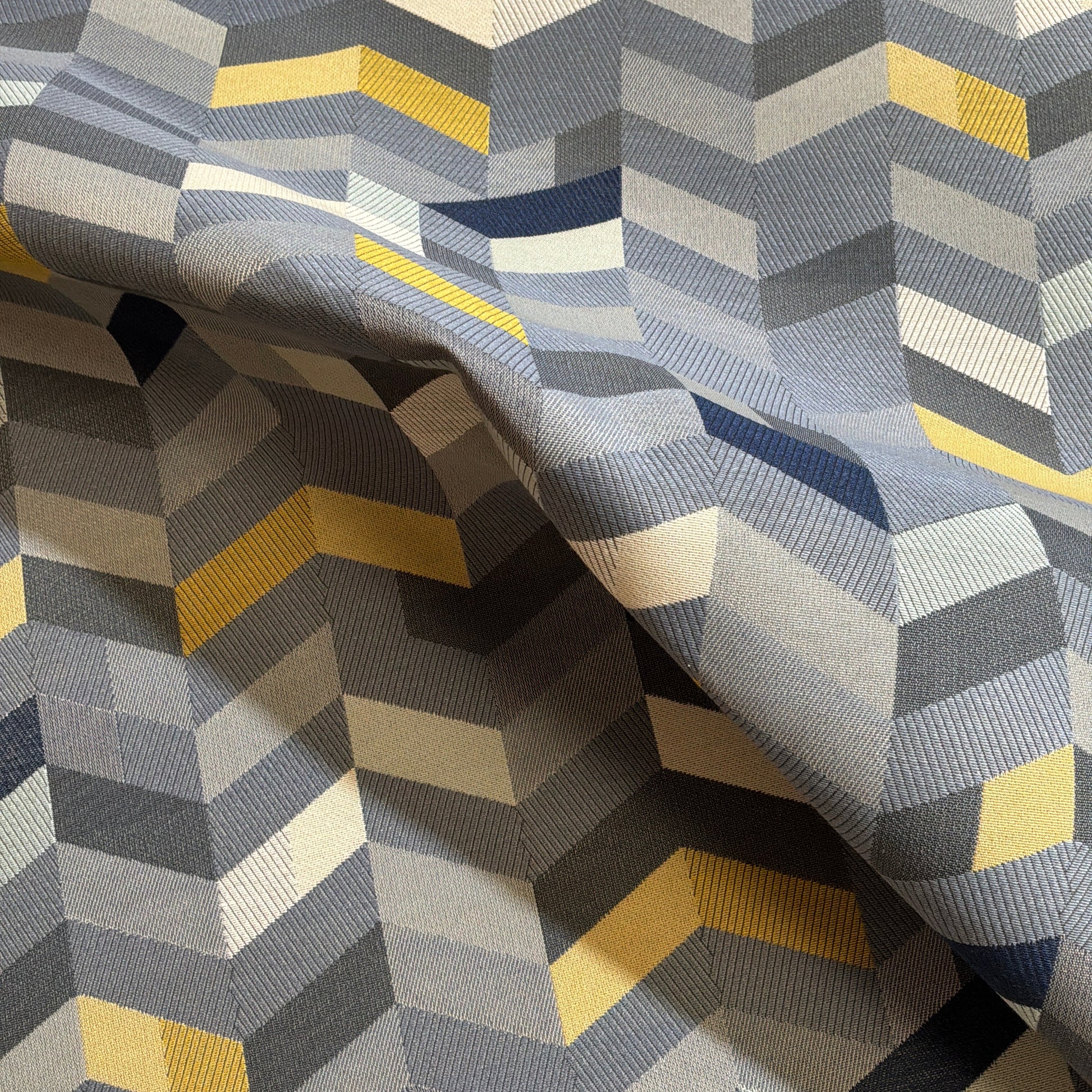 Remnant of Maharam Parquet Thunderbolt Upholstery Fabric Yardage