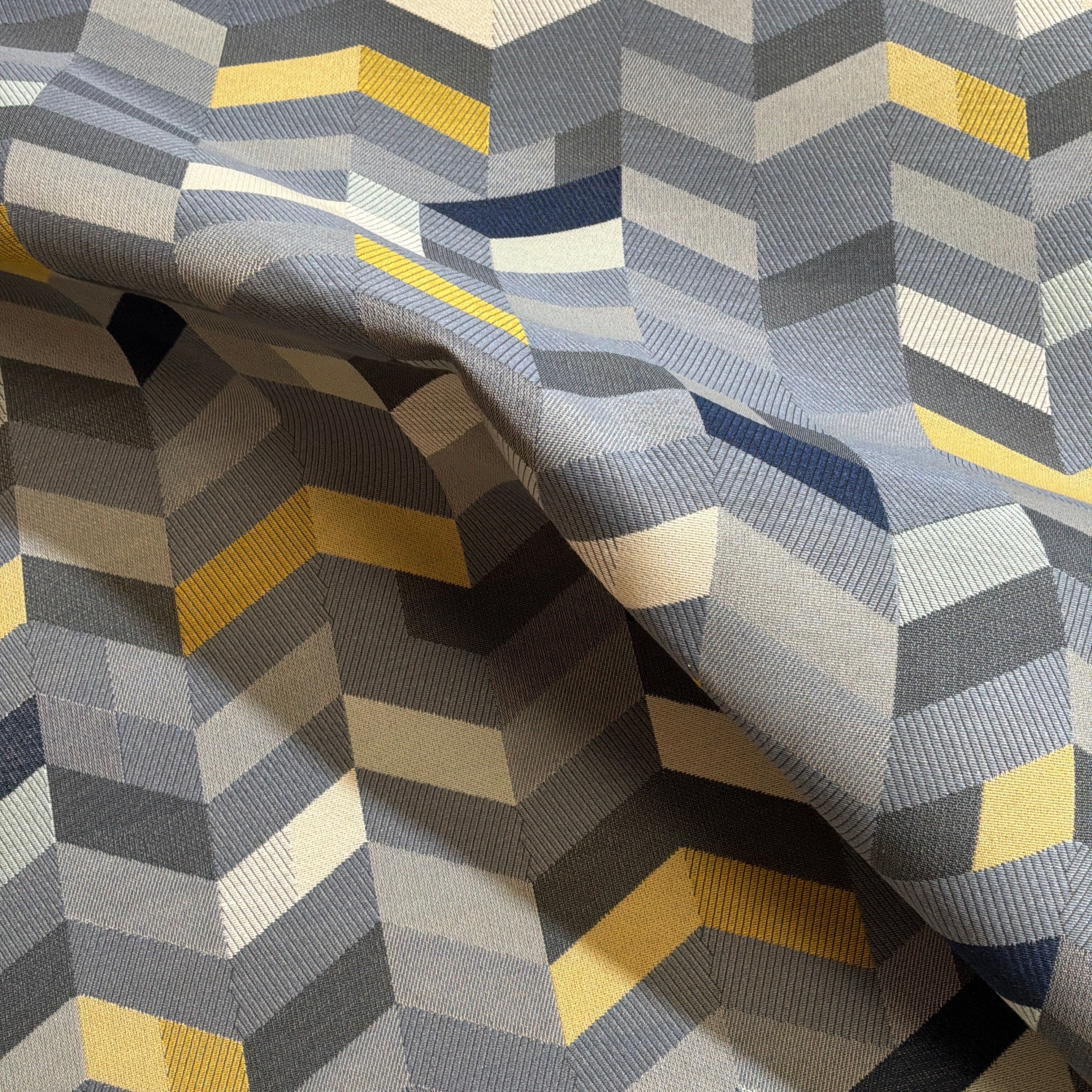 Remnant of Maharam Parquet Thunderbolt Upholstery Fabric Yardage