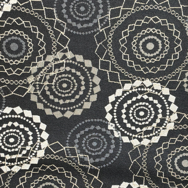 Remnant of Mayer Mandala Onyx Sunbrella Upholstery Fabric