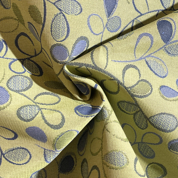 Remnant of Mayer Whimsy Wisteria Green Upholstery Fabric tt