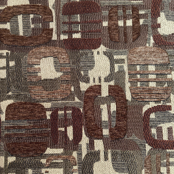 Rock This Town Spice Textured Chenille Brown Upholstery Fabric