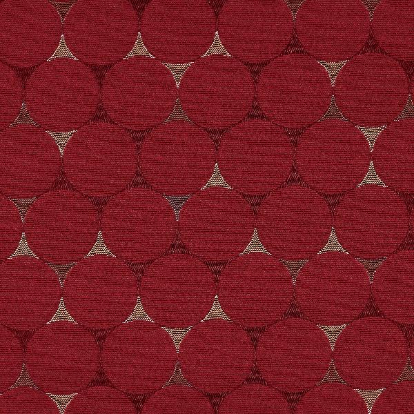 HBF Roundabout Big Bend Red Upholstery Fabric
