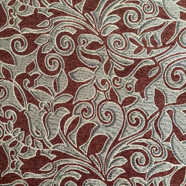 Royal Vines Red and Gold Upholstery Fabric
