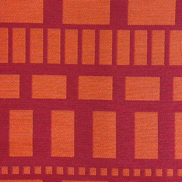 Sina Pearson In Repeat Orange and Red Sunbrella Upholstery Fabric