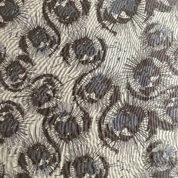 Spin Art Snow Modern Design Gray Upholstery Fabric