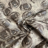 Spin Art Snow Modern Design Gray Upholstery Fabric Yardage