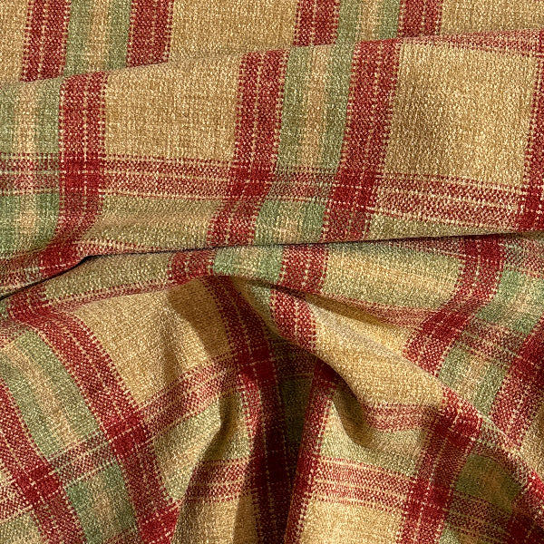 Summer Colors Plaid Upholstery Fabric Yardage