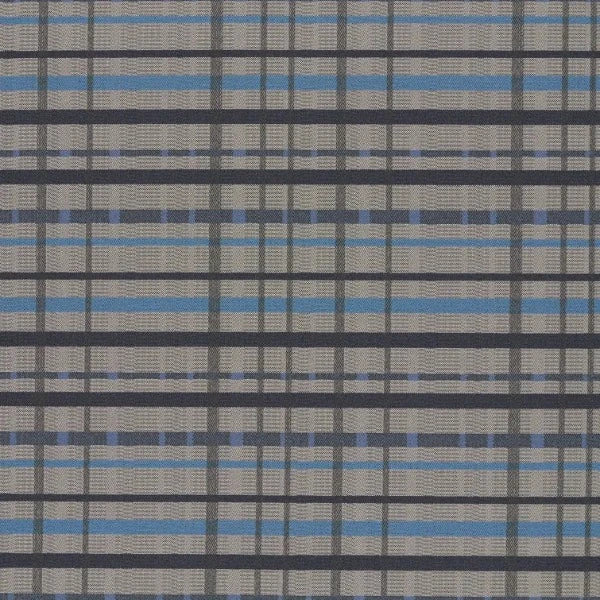 Remnant of Mayer Tattersall Cobalt Upholstery Fabric