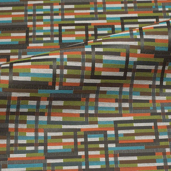 Remnant of CF Stinson Marquetry Caribbean Upholstery Fabric