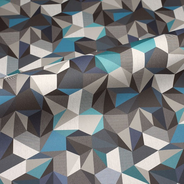 CF Stinson Polygon Marina Blue Upholstery Vinyl