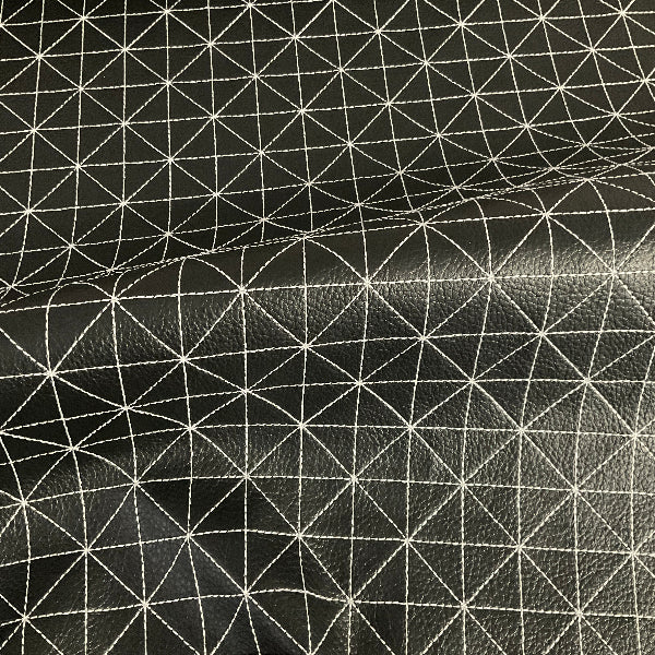 Wolf-Gordon Axel Black Stitched Upholstery Vinyl