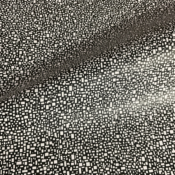 Wolf-Gordon Blocks Black White Upholstery Vinyl