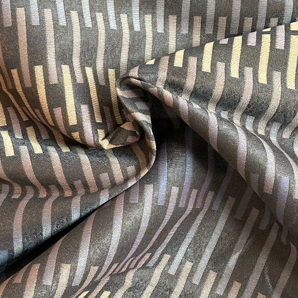 Wolf-Gordon Gamma Eggplant Geometric Upholstery Fabric Yardage