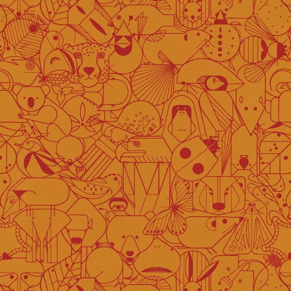 Remnant of Designtex Fabrics Beguiled by the Wild Tamarin Upholstery Fabric