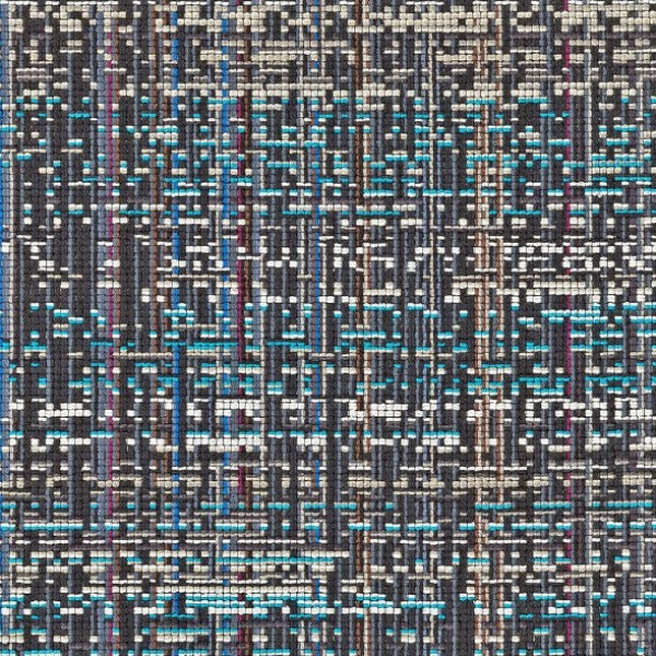 Remnant of Momentum Blurred Plaid Glacier Upholstery Fabric