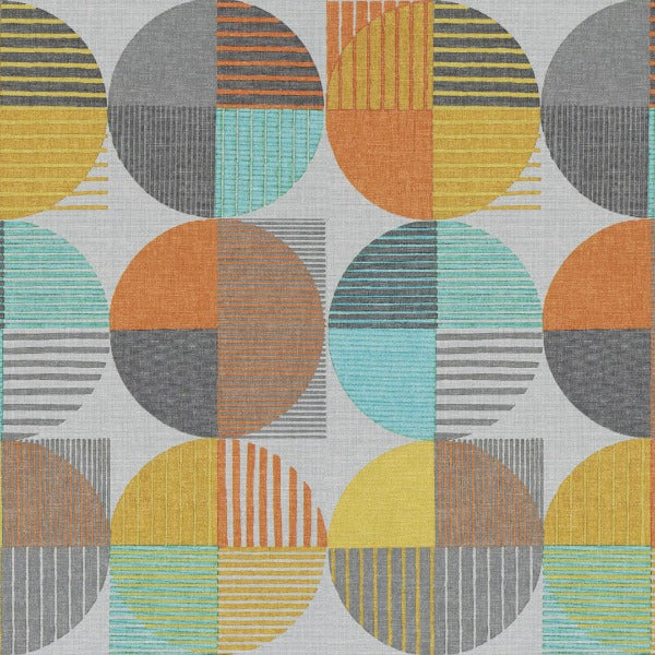 Remnant of Arc-Com Bocce Citrus Upholstery Vinyl