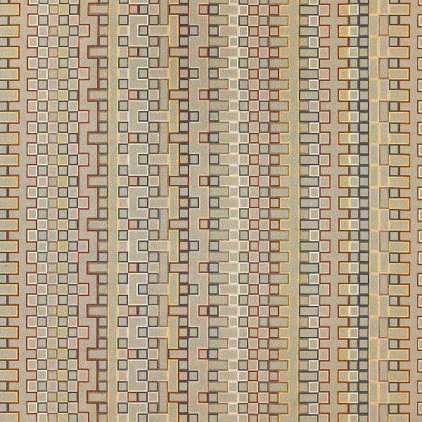Momentum Borders Sparrow Gray Geometric Upholstery Fabric